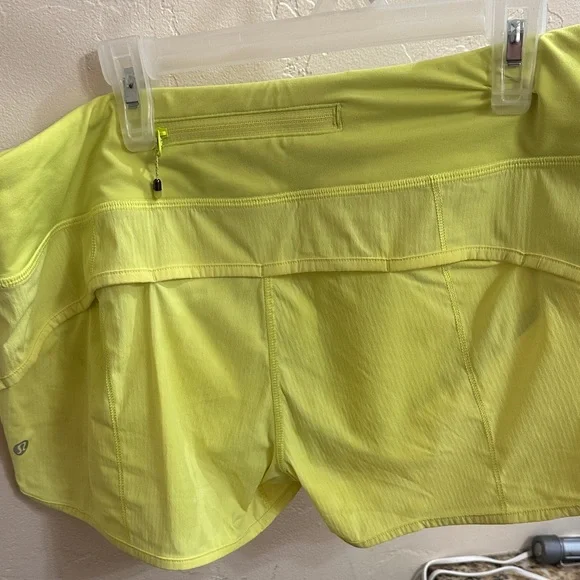 Lululemon neon Yellow Athletic Shorts - Picture 3 of 4